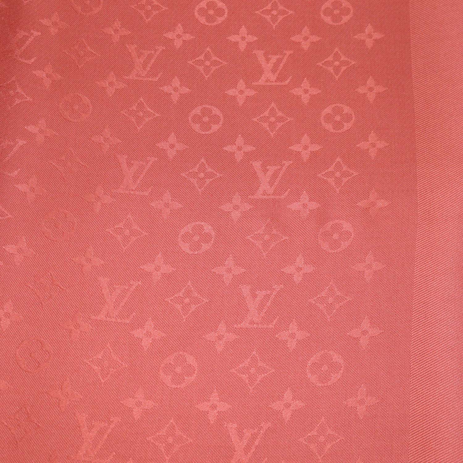 Louis Vuitton Terracotta Silk and Wool Monogram Classic Shawl