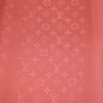 Louis Vuitton Terracotta Silk and Wool Monogram Classic Shawl