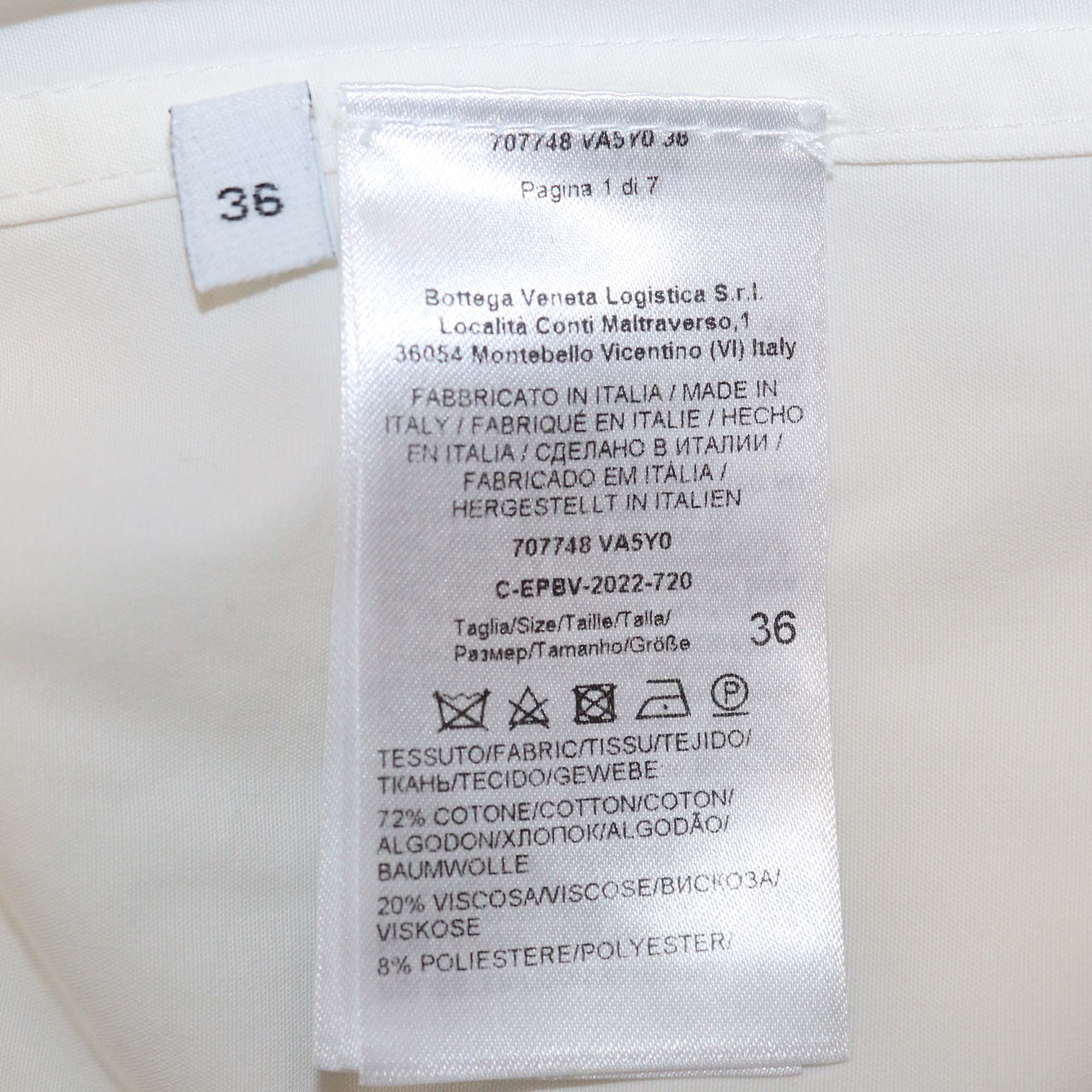 Bottega Veneta Off White Cotton Blend Sleeveless Jacket