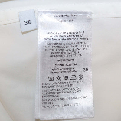 Bottega Veneta Off White Cotton Blend Sleeveless Jacket