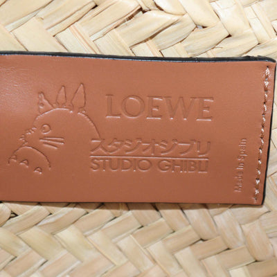 Loewe x Studio Ghibli Bicolor Raffia Totoro Dust Bunnies Basket Bag