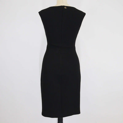Versace Collection Black Crystal Embellished Sleeveless Mini Dress