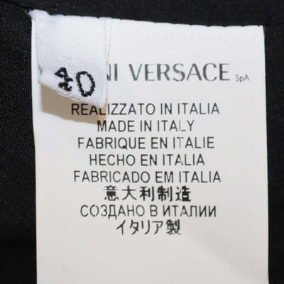 Versace Collection Black Crystal Embellished Sleeveless Mini Dress