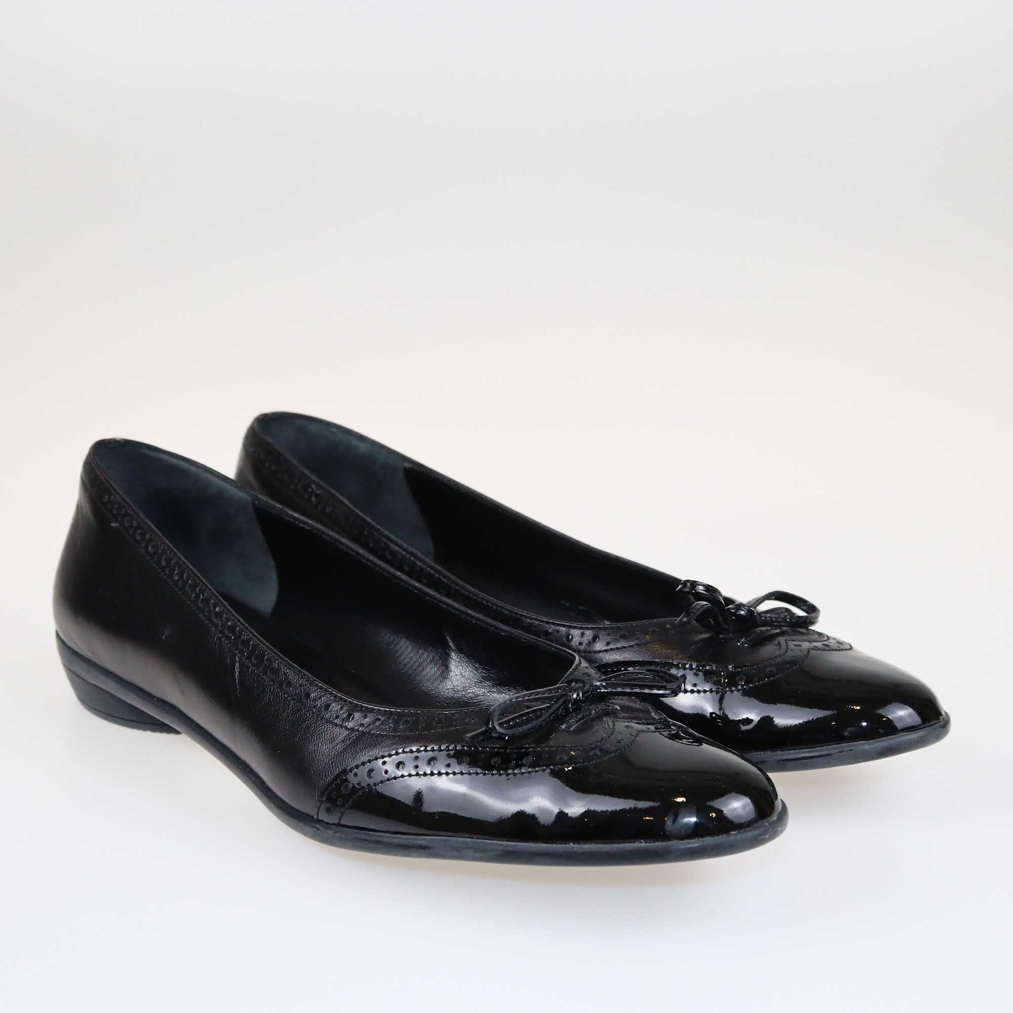 Salvatore Ferragamo Black Bow Ballet Flats Shoes Salvatore Ferragamo 