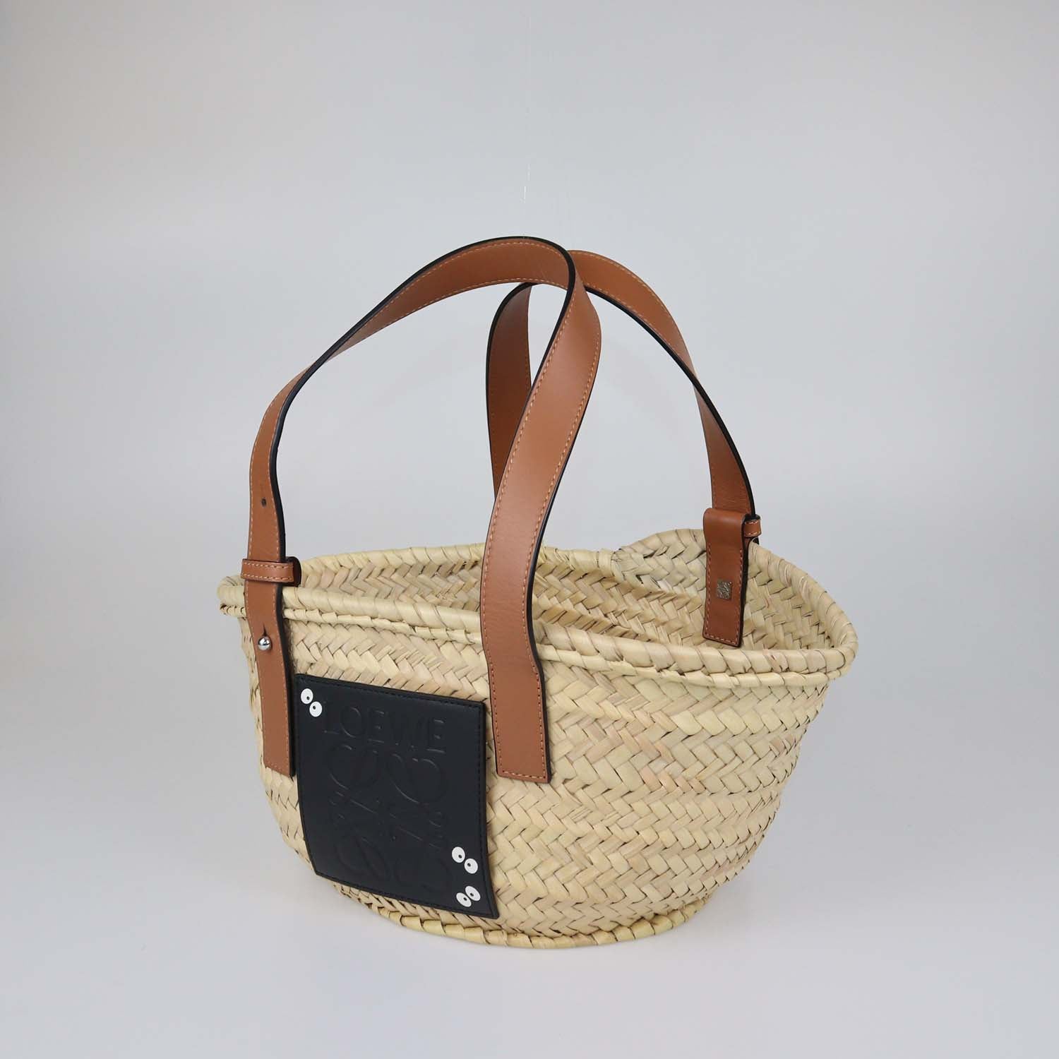 Loewe x Studio Ghibli Bicolor Raffia Totoro Dust Bunnies Basket Bag