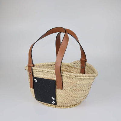 Loewe x Studio Ghibli Bicolor Raffia Totoro Dust Bunnies Basket Bag