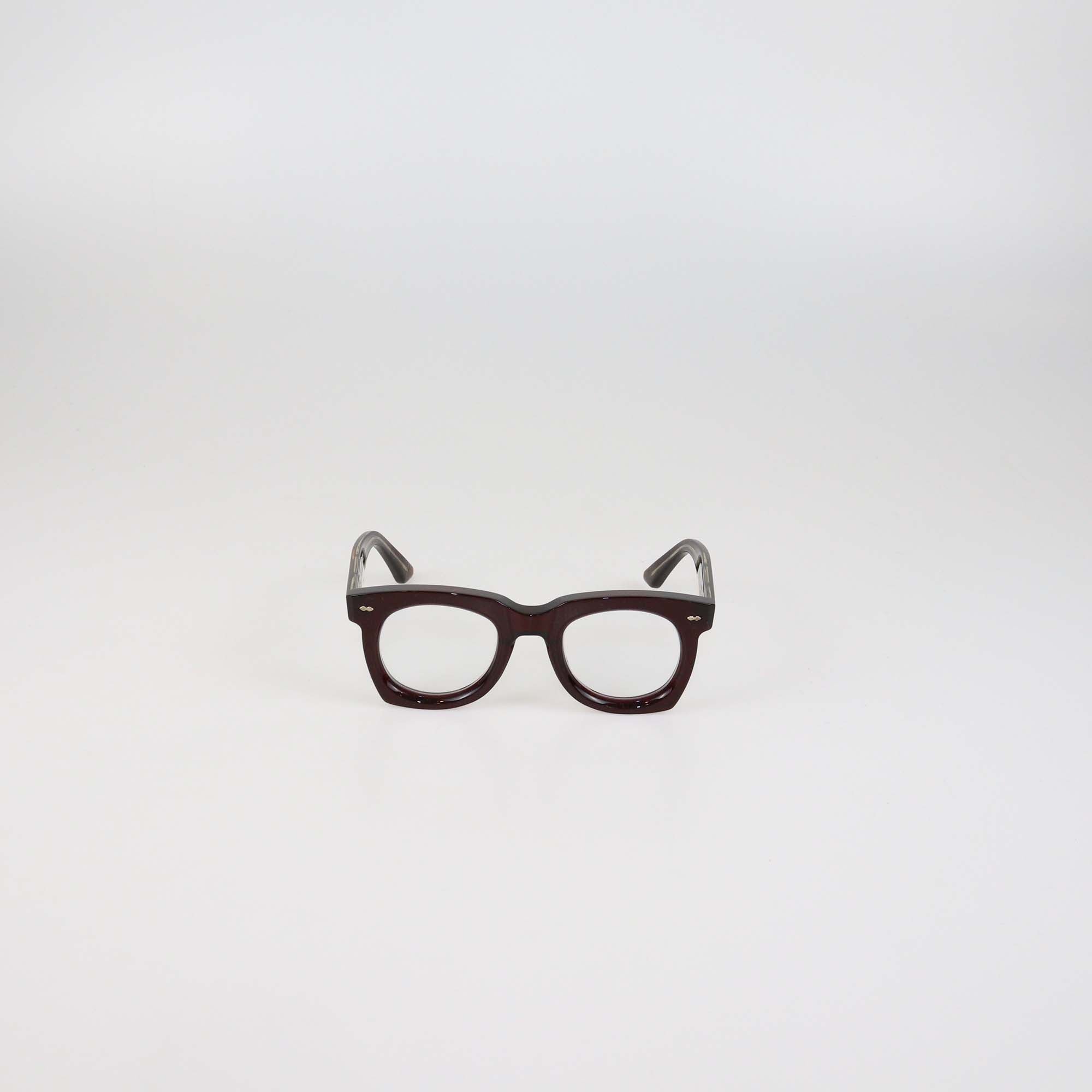 Jacques Marie Mage Burgundy Acetate Ava Square Sunglasses