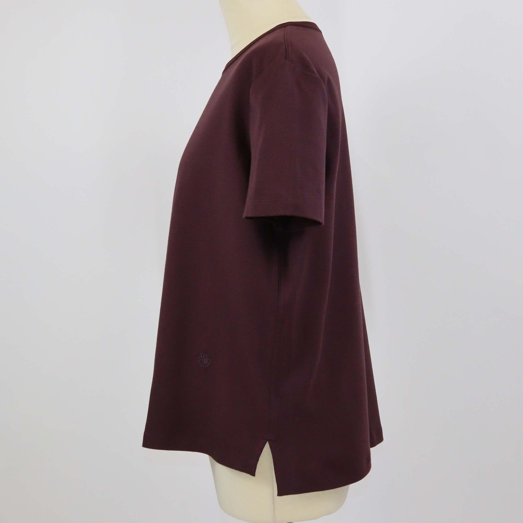 Loro Piana Sugar Plum Logo Embroidered Cotton T-Shirt Womens Loro Piana 