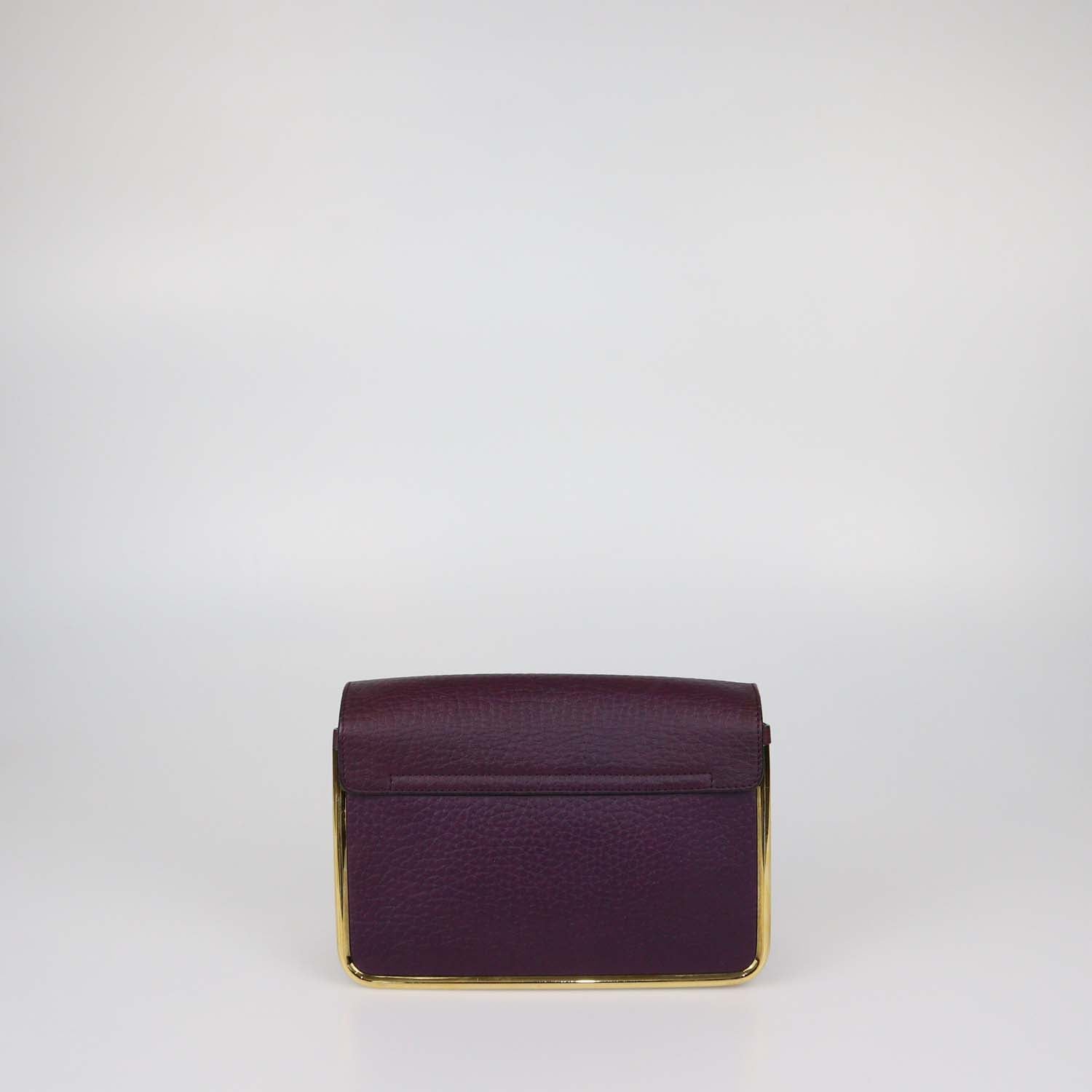 Chloe Purple Pebbled Leather Small Sally Shoulder Bag