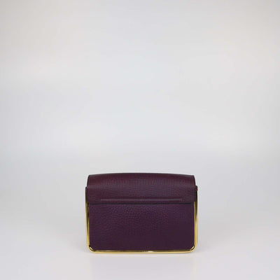 Chloe Purple Pebbled Leather Small Sally Shoulder Bag