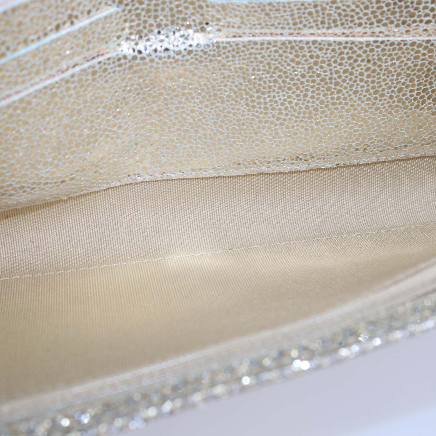 Jimmy Choo Gold Glitter Chain Clutch