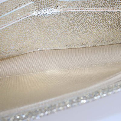 Jimmy Choo Gold Glitter Chain Clutch