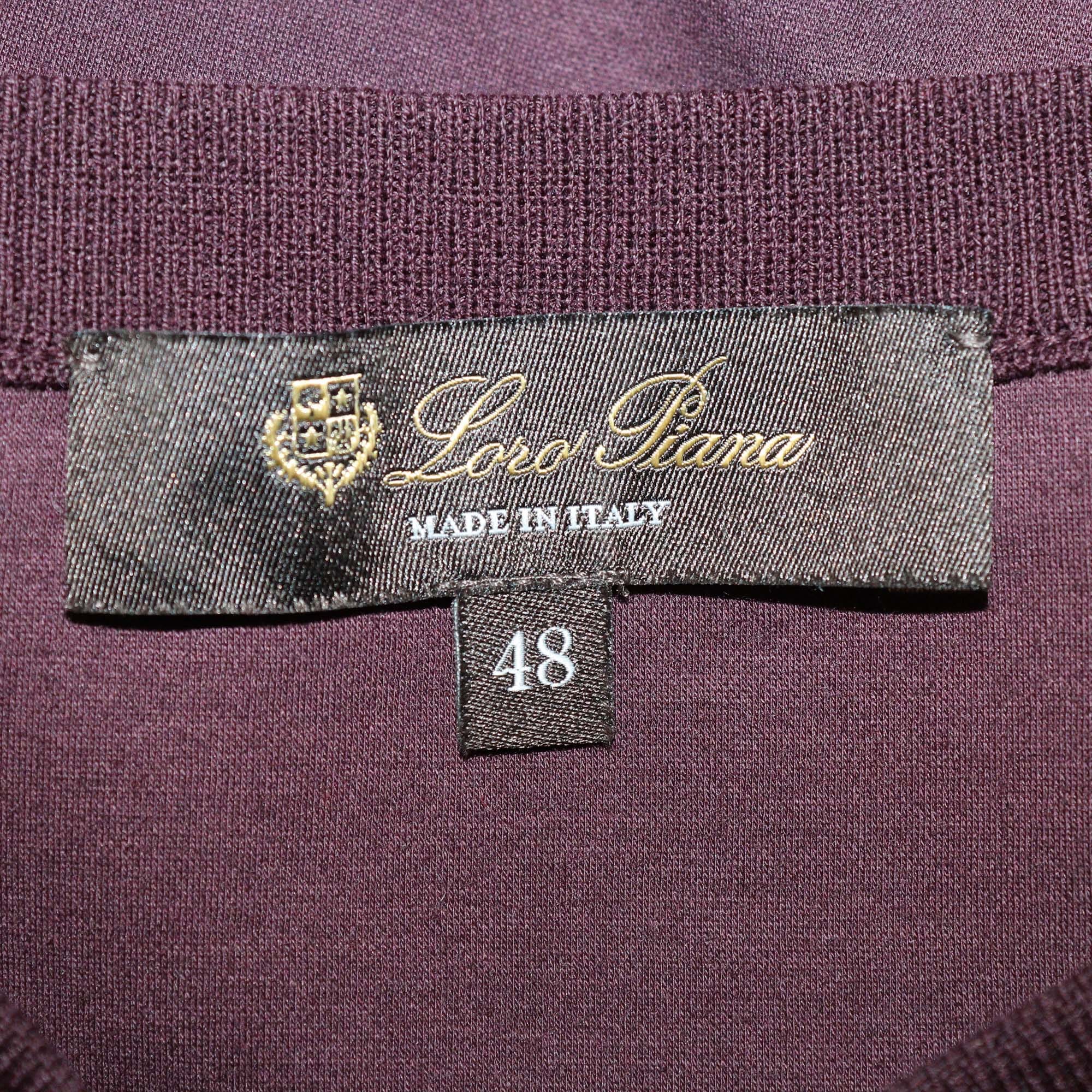 Loro Piana Sugar Plum Logo Embroidered Cotton T-Shirt Womens Loro Piana 