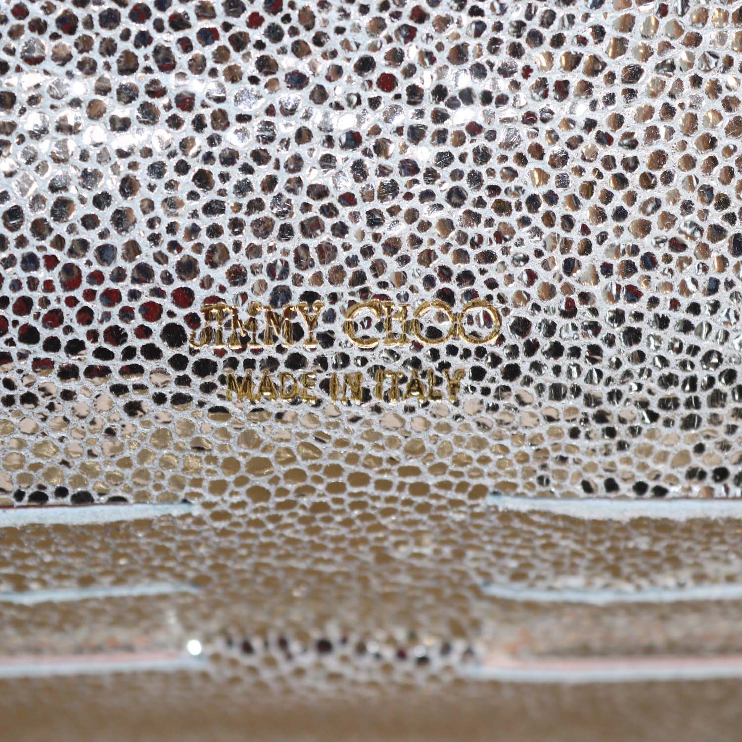 Jimmy Choo Gold Glitter Chain Clutch