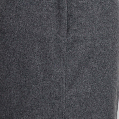 D&G Grey/Black Wool Elastic Waist Midi Skirt
