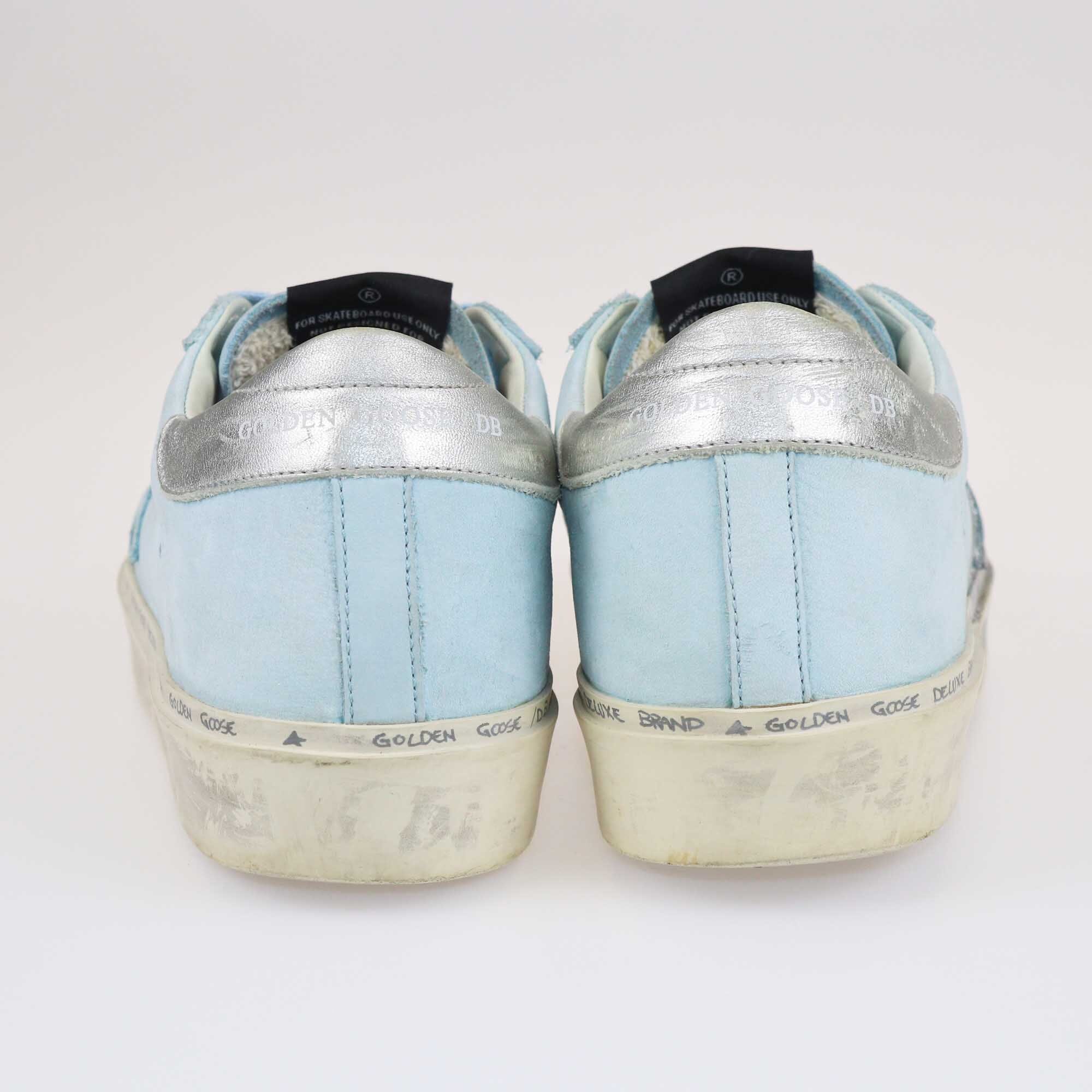 Golden Goose Blue/Silver Hi Star Sneakers Shoes Golden Goose 