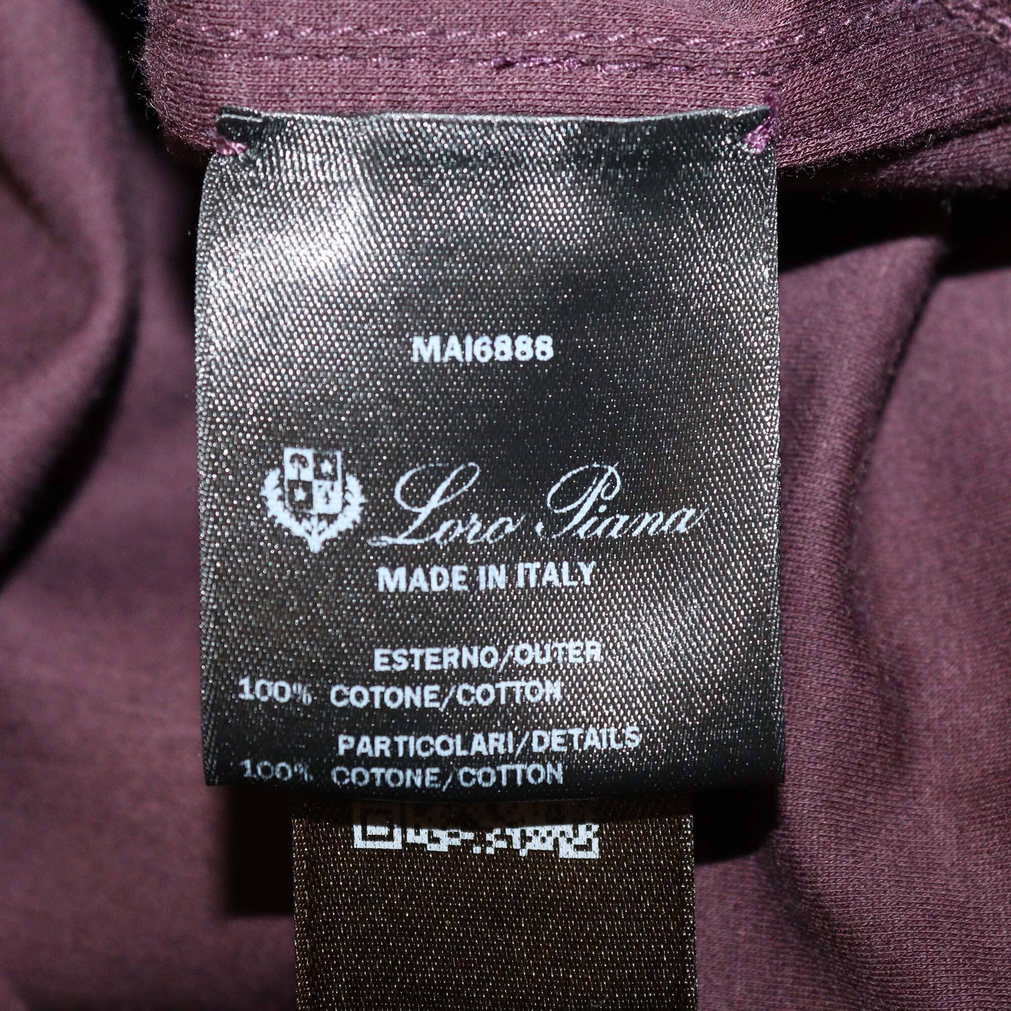 Loro Piana Sugar Plum Logo Embroidered Cotton T-Shirt Womens Loro Piana 