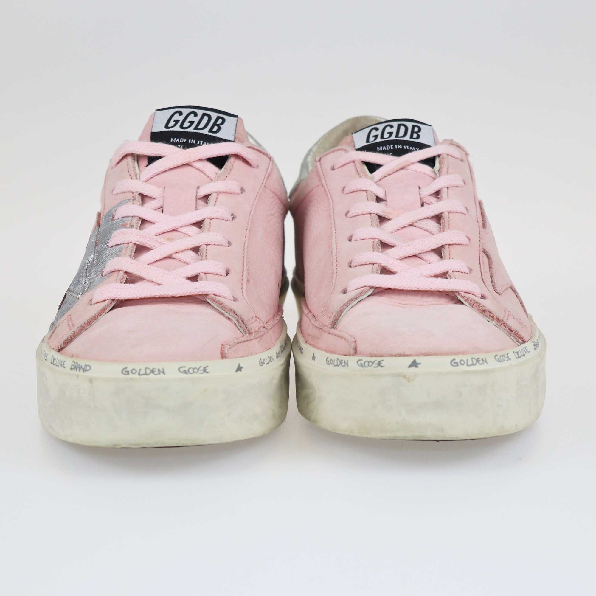 Golden Goose Pink/Silver Hi Star Sneakers Shoes Golden Goose 