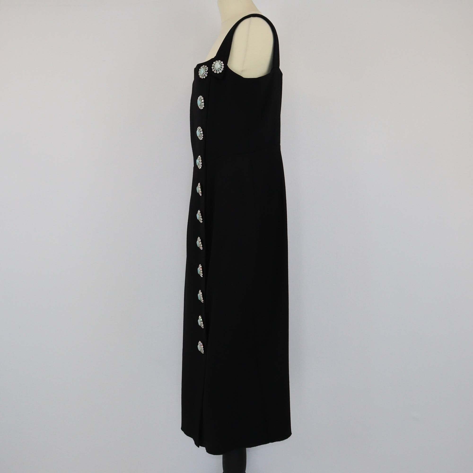 Dolce & Gabbana Black Crystal Embellished Sleeveless Dress Womens Dolce & Gabbana 