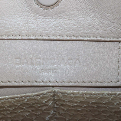 Balenciaga Beige Python Mini Papier Tote