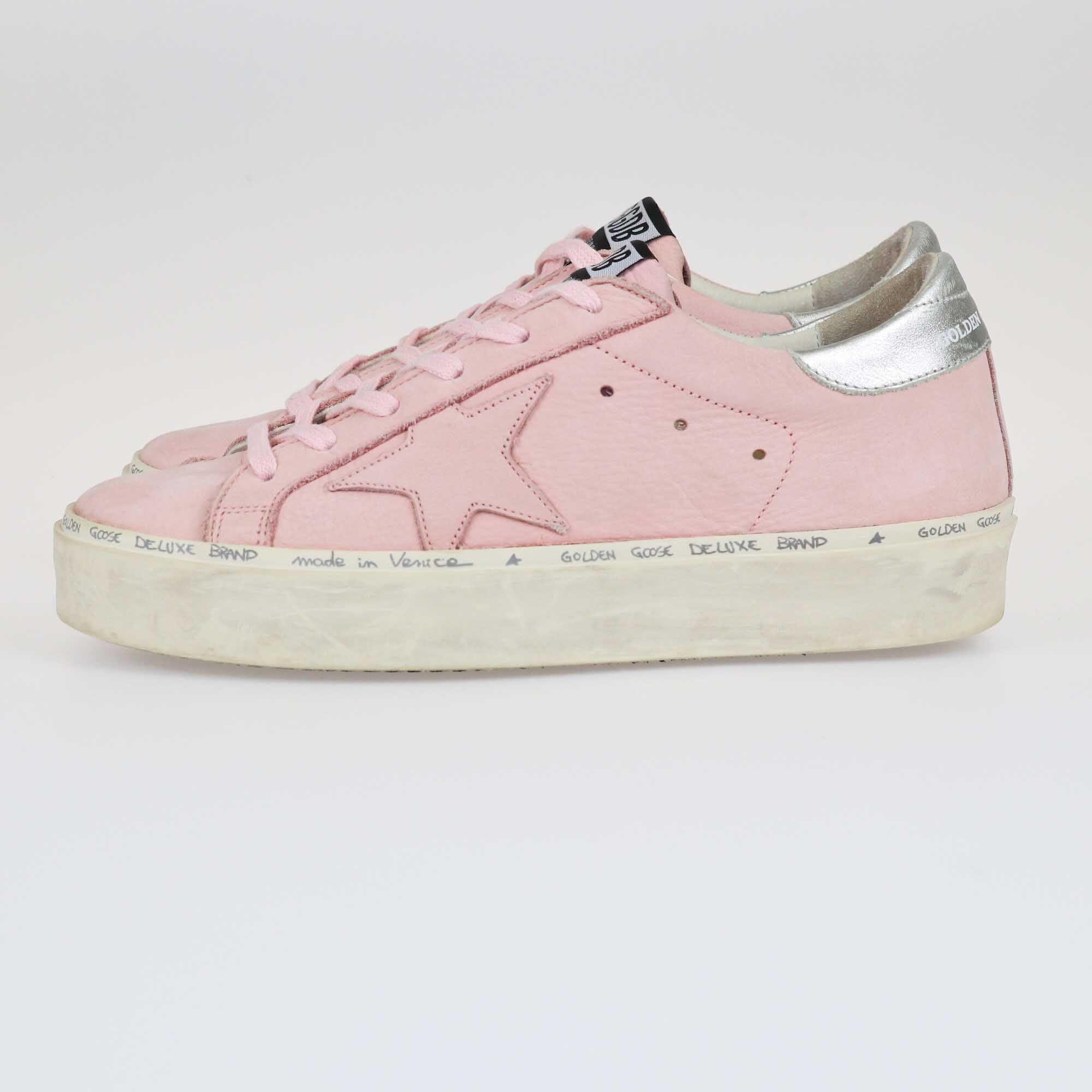 Golden Goose Pink/Silver Hi Star Sneakers Shoes Golden Goose 