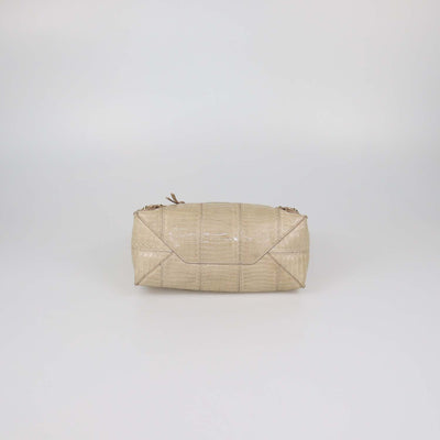 Balenciaga Beige Python Mini Papier Tote