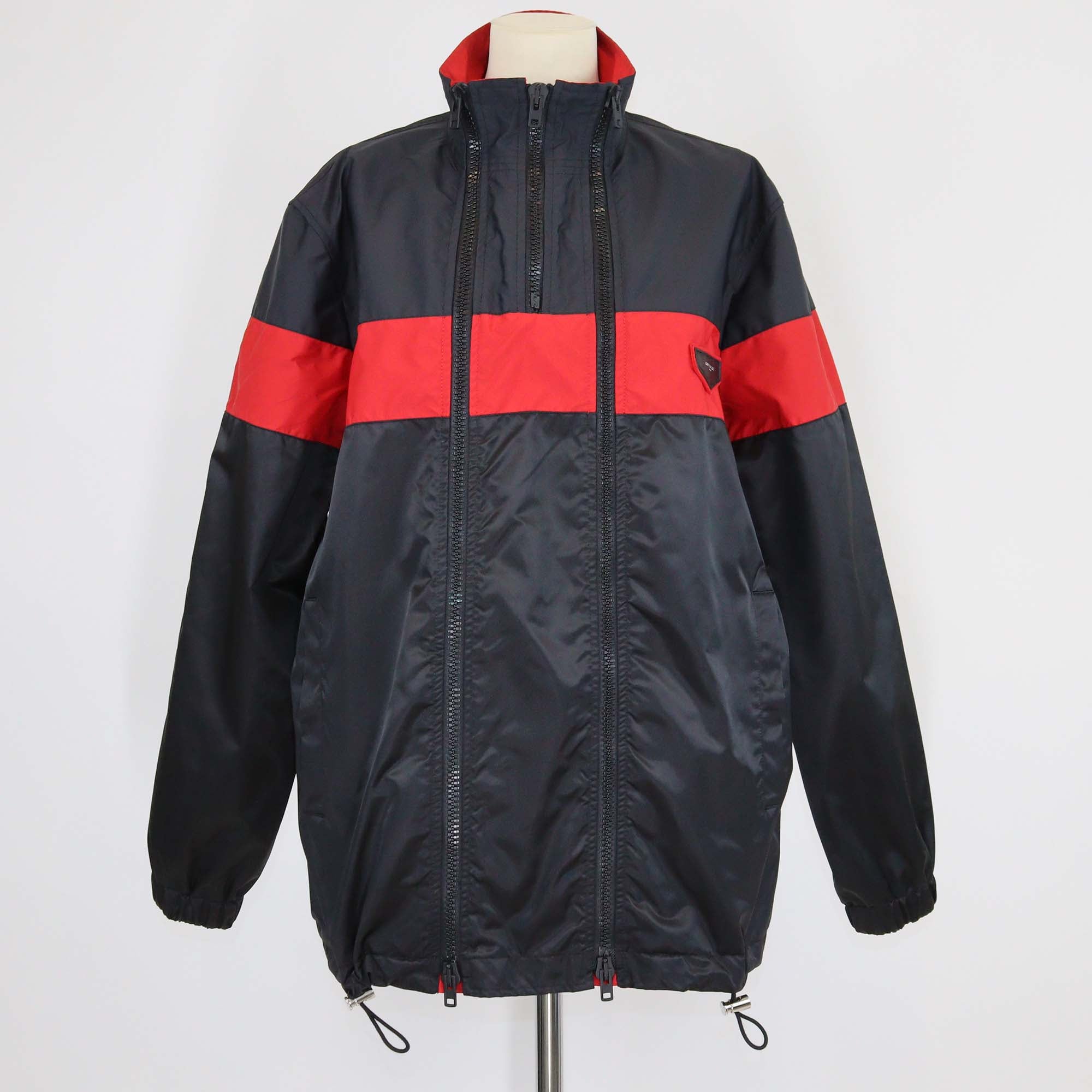 Givenchy Black/Red Nylon Windbreaker Jacket
