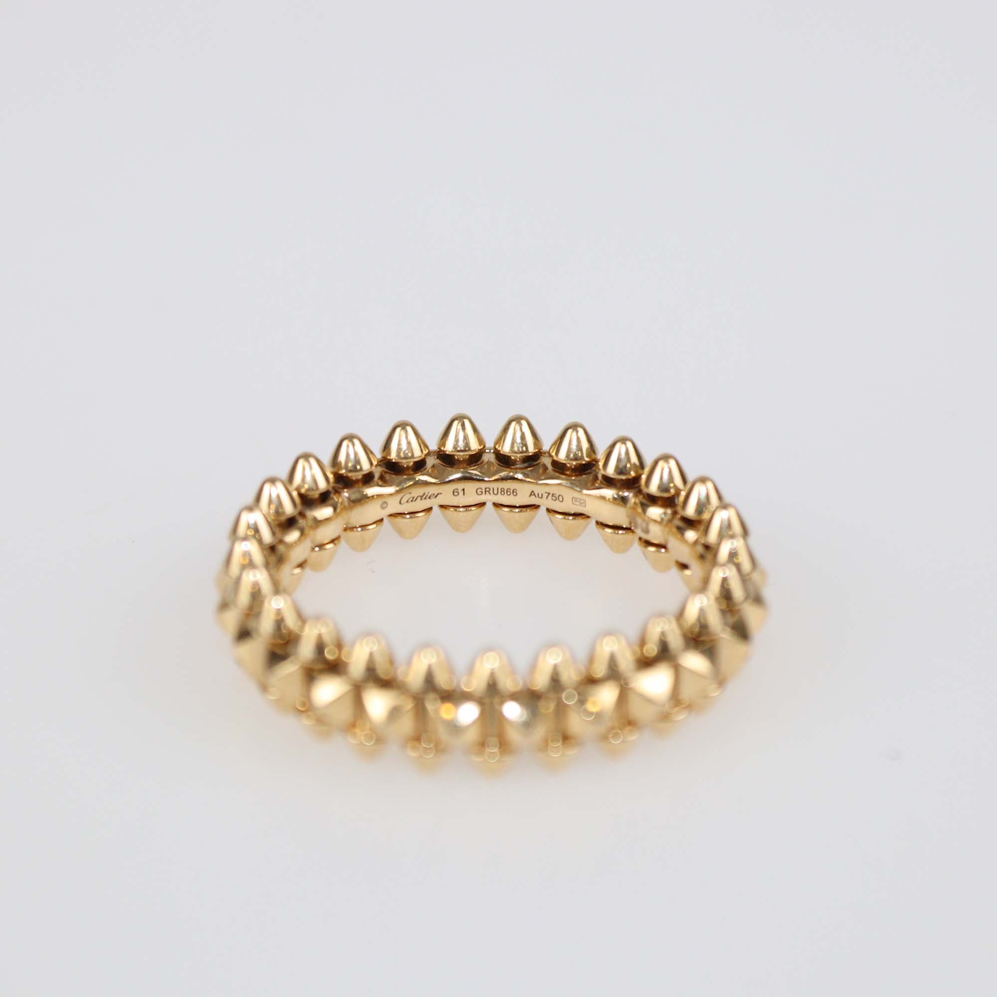 Cartier 18K Rose Gold Clash de Cartier Small Model Band Ring Size 61