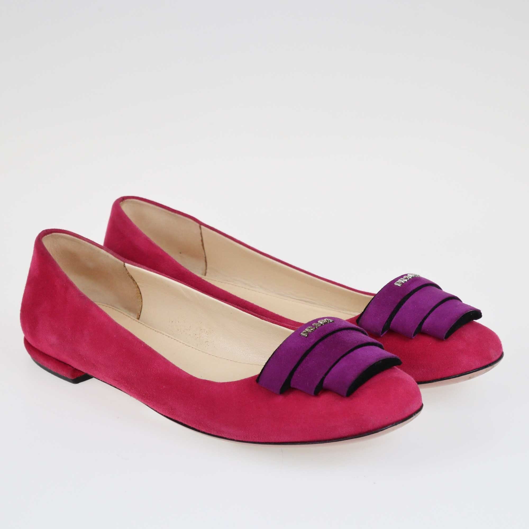 Prada Fuchsia/Purple Ballet Flats Shoes Prada 