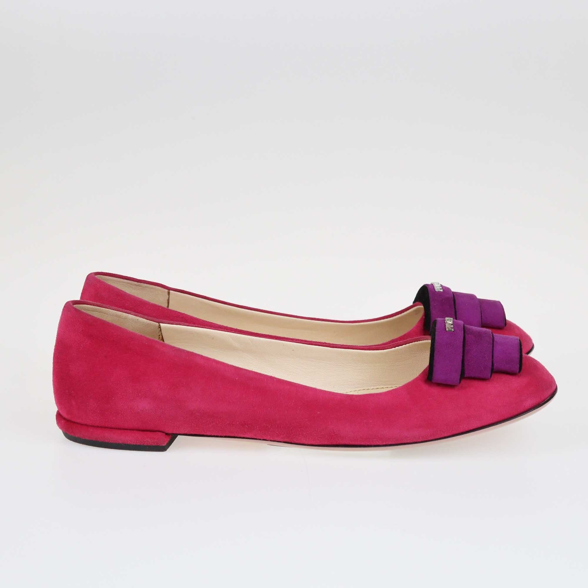 Prada Fuchsia/Purple Ballet Flats Shoes Prada 