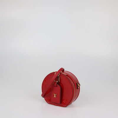 Louis Vuitton Red Monogram Vernis Mini Boite Chapeau Bag