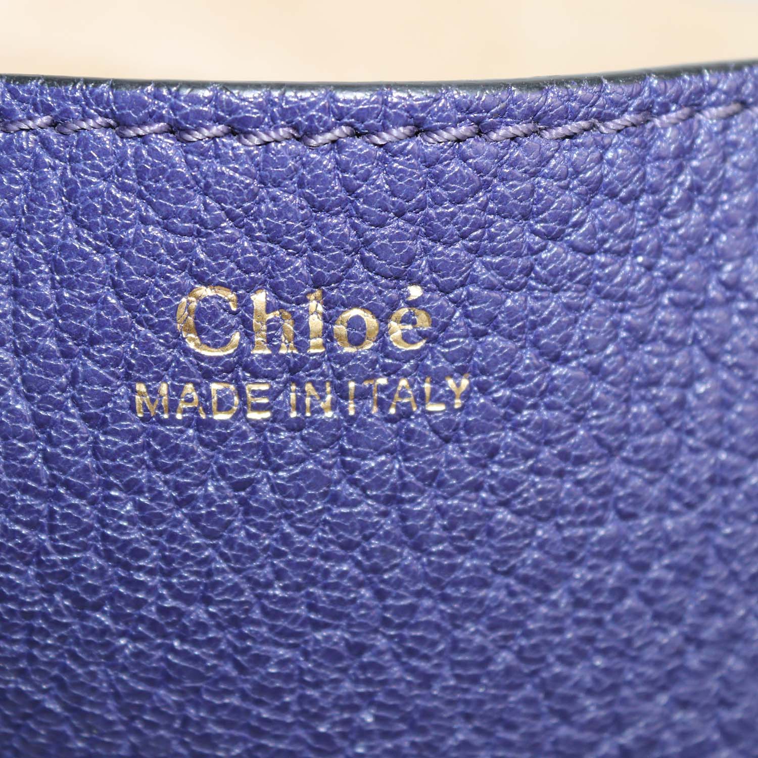 Chloe Purple Leather Medium Drew Shoulder Bag