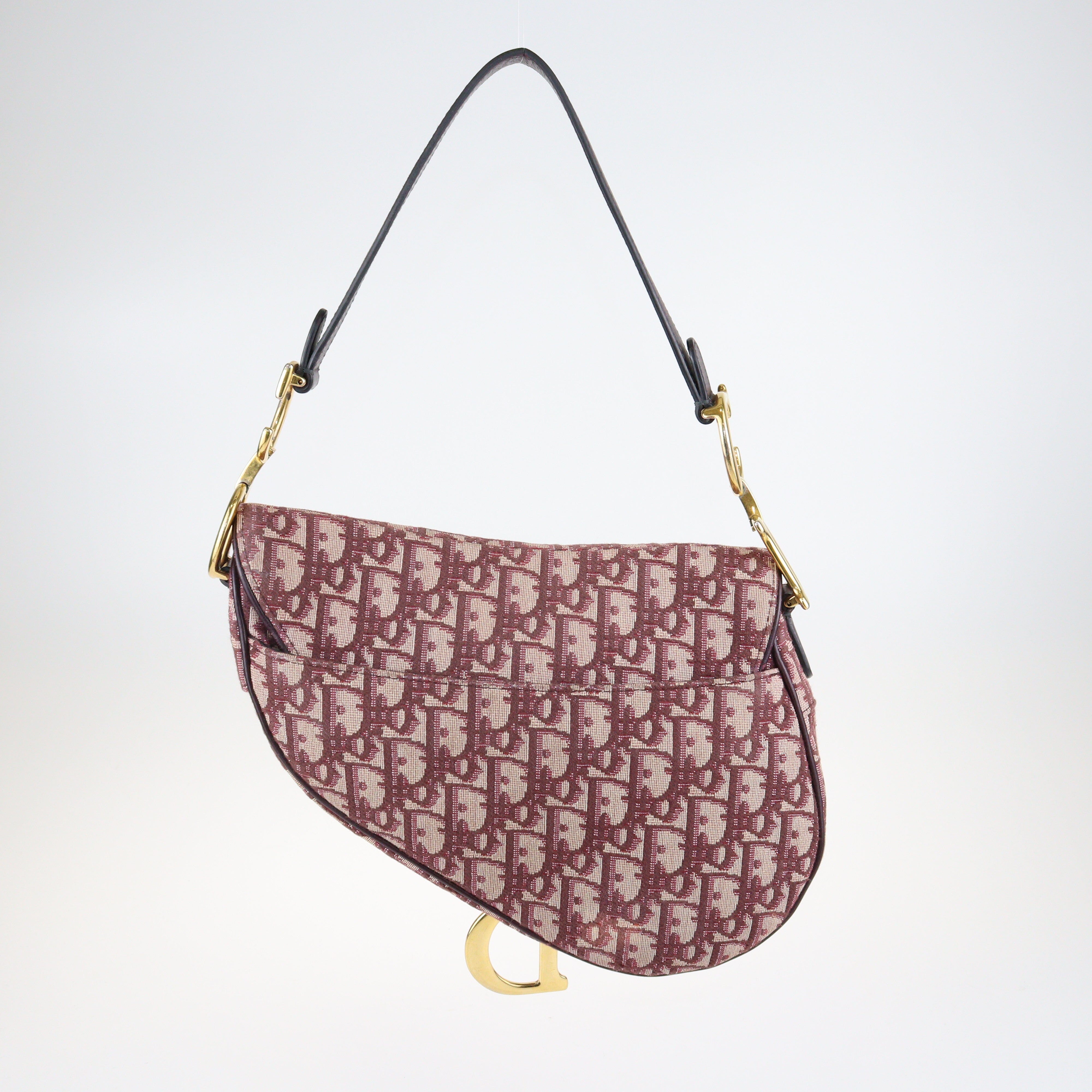 Burgundy Oblique Saddle Medium Bag Bags Dior 