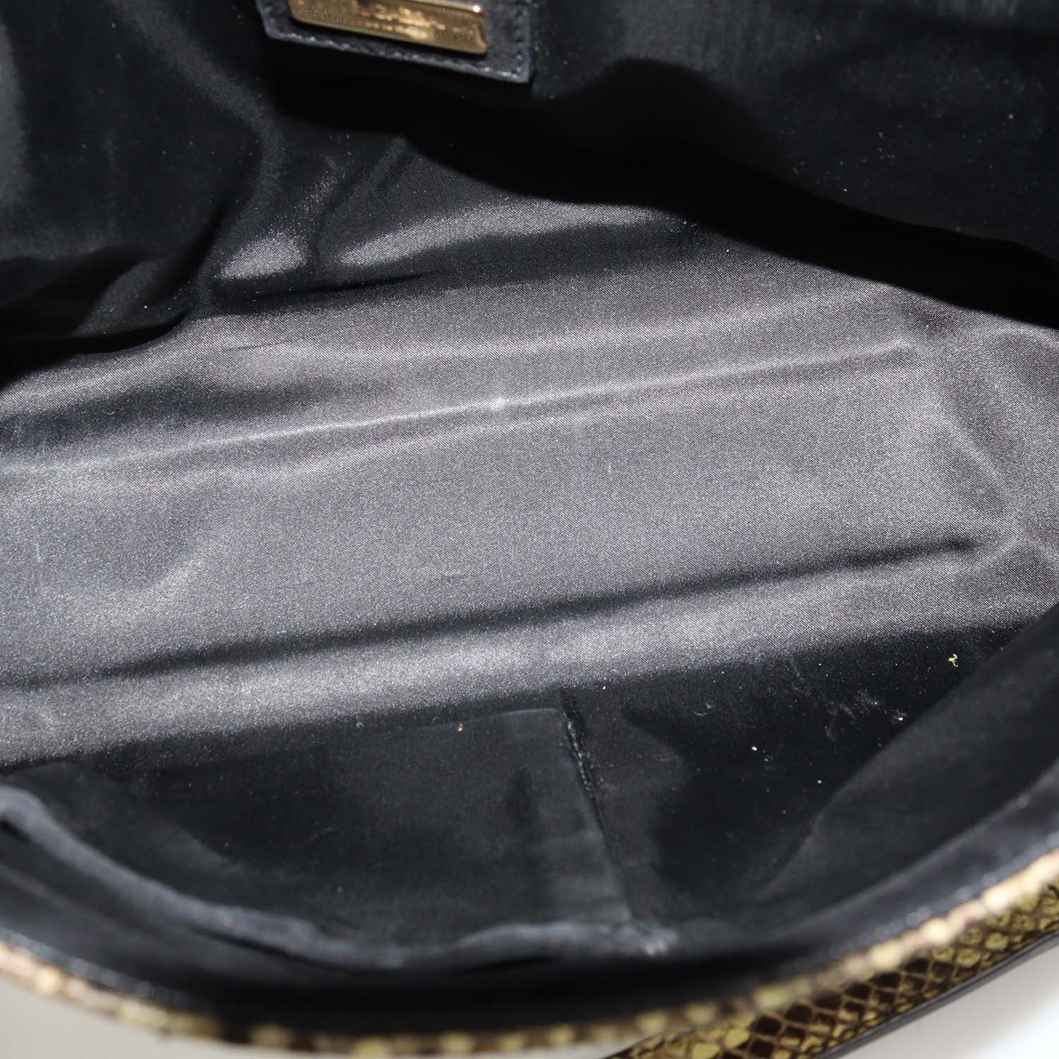 Dolce & Gabbana Cream Python Flap Bag