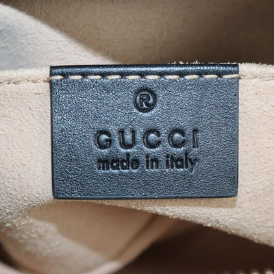 Gucci Black Matelasse Leather Mini GG Marmont Belt Bag
