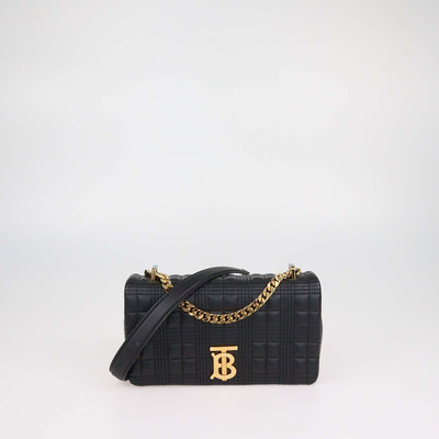 Burberry Black Quilted Leather Medium Lola Shoulder Bag