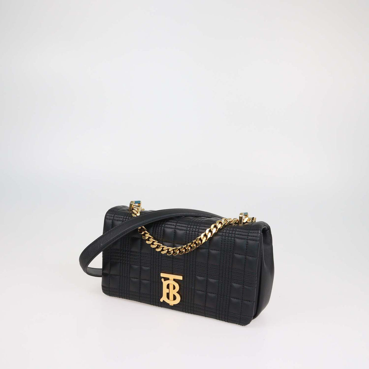 Burberry Black Quilted Leather Medium Lola Shoulder Bag