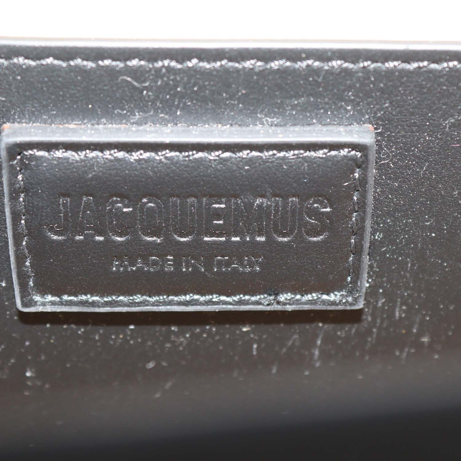 Jacquemus Black Leather Le Bambinou Top Handle Bag