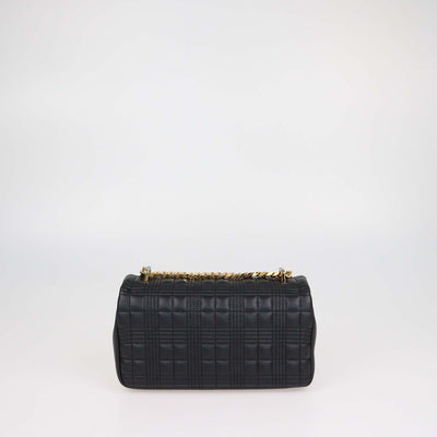 Burberry Black Quilted Leather Medium Lola Shoulder Bag