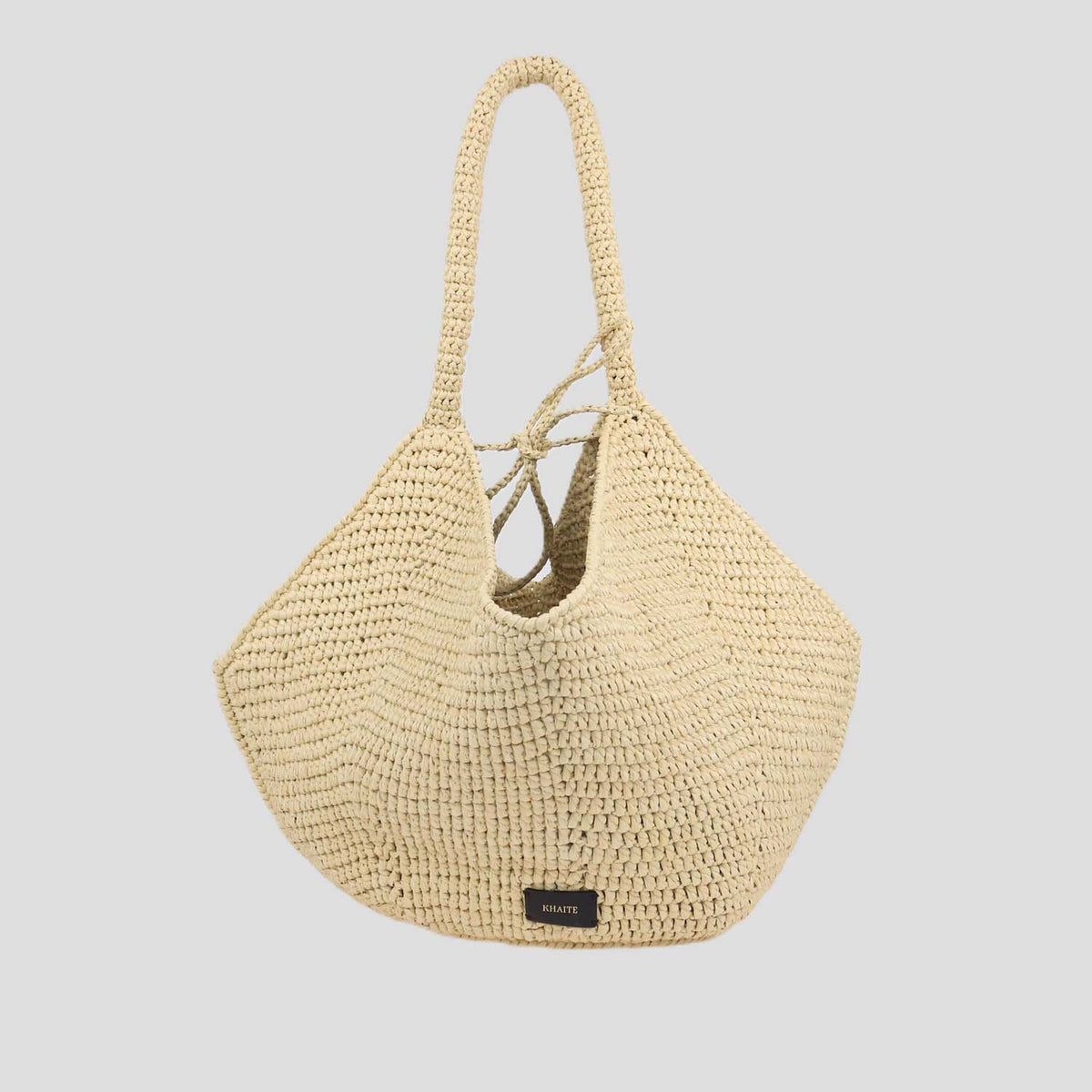 Khaite Natural Raffia Medium Lotus Tote