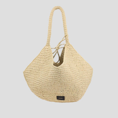 Khaite Natural Raffia Medium Lotus Tote