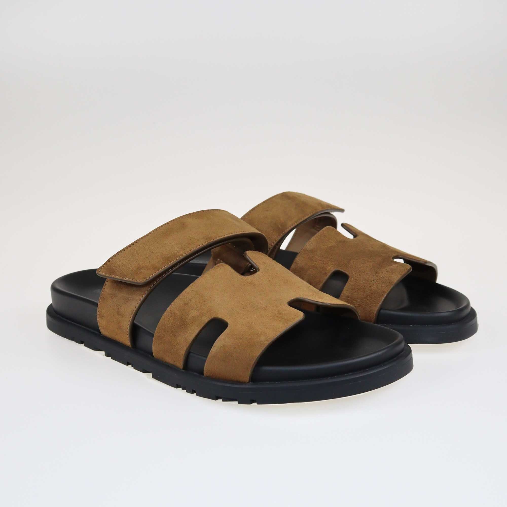 Hermes Brune Fume Chypre Sandals Shoes Hermes 