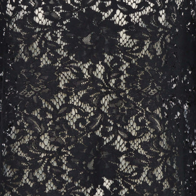 Dolce & Gabbana Black Blended Cotton Floral Lace Sleeveless Top
