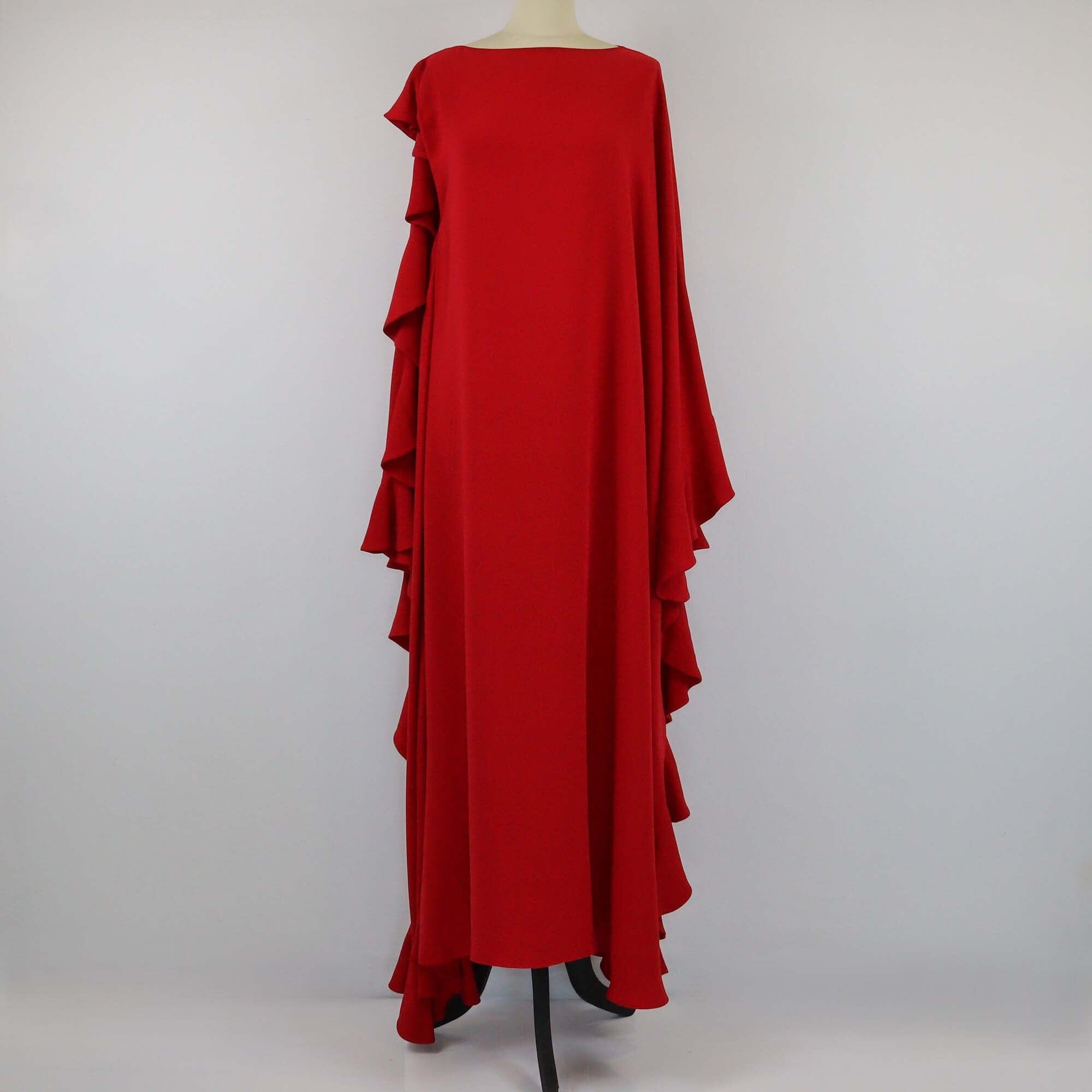 Valentino Red Maxi Kaftan Dress Womens Valentino 