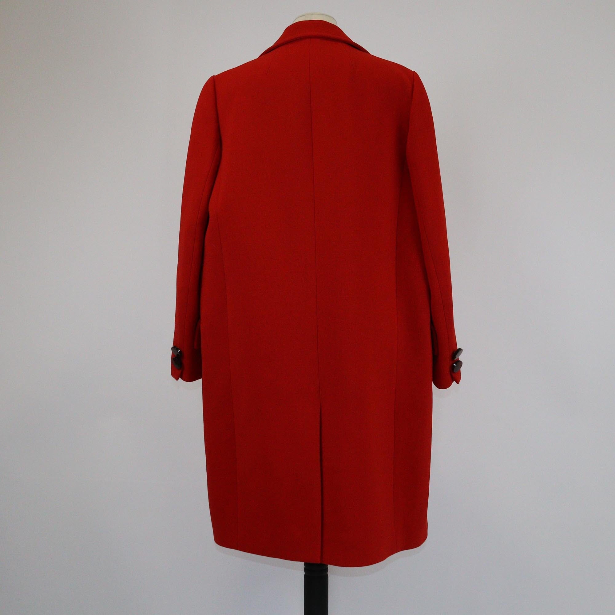 Christian Dior Red Pocket Detailed Double Breasted Trench Coat Womens Christian Dior 