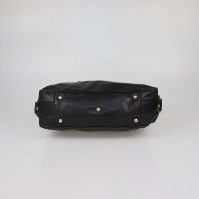 Yves Saint Laurent Black Leather Rive Gauche Tote