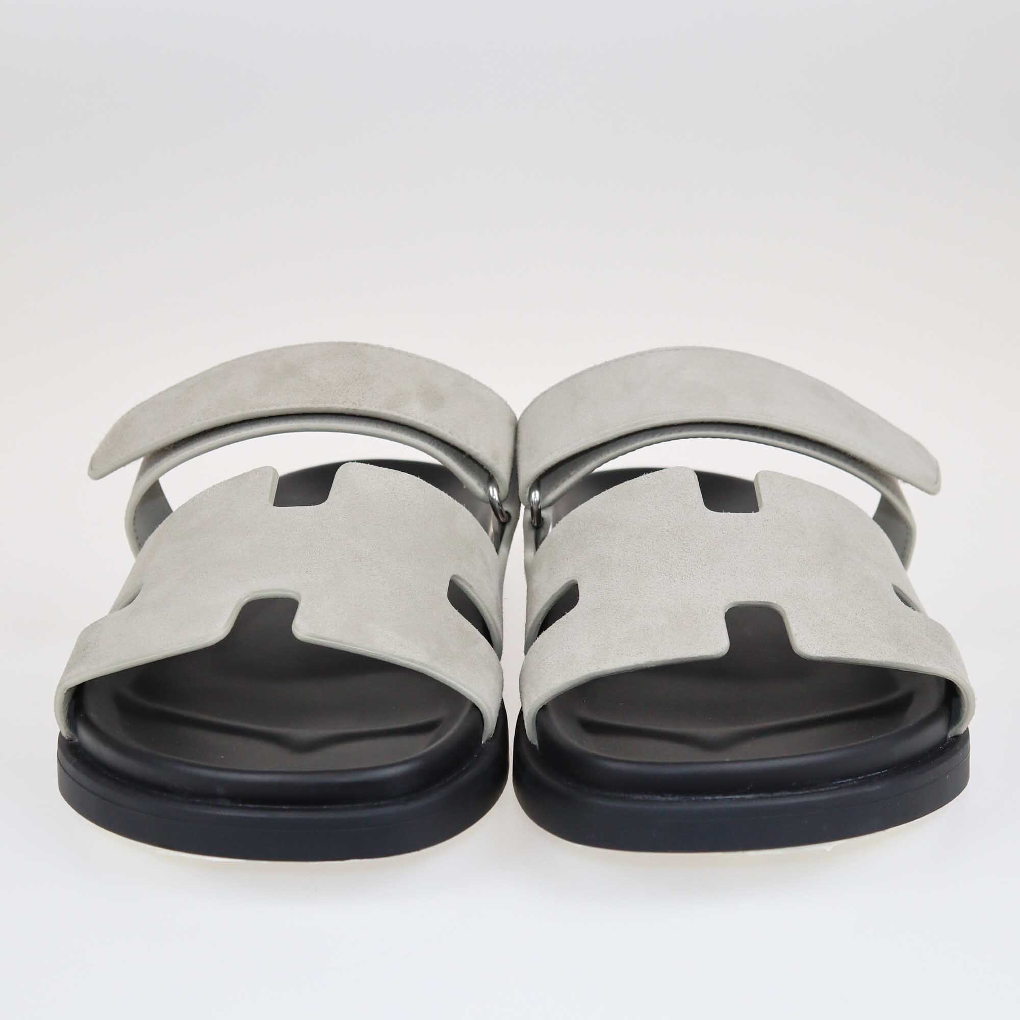 Hermes Gray Chypre Sandals Shoes Hermes 