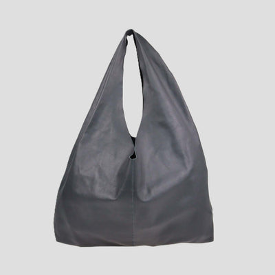 The Row Dark Grey Leather New Bindle Bag