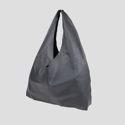The Row Dark Grey Leather New Bindle Bag