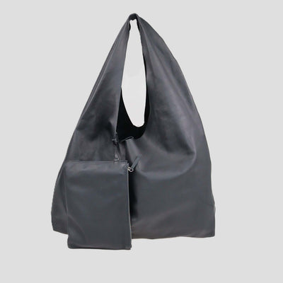The Row Dark Grey Leather New Bindle Bag